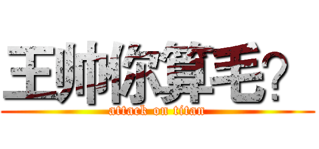 王帅你算毛？ (attack on titan)