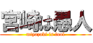 宮崎は愚人 (miyazaki is fool)