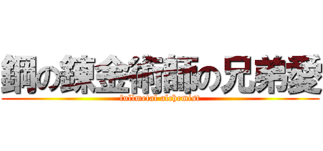 鋼の錬金術師の兄弟愛 (fullmetal alchemist)