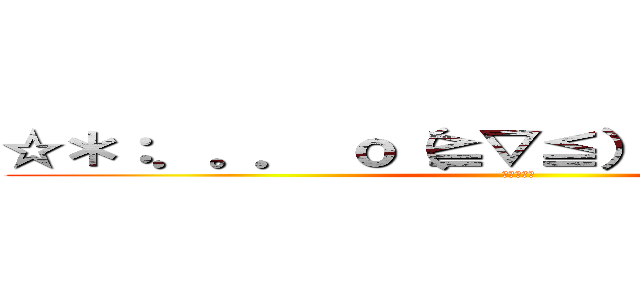 ☆＊：．。． ｏ（≧▽≦）ｏ ．。．：＊☆ (頭おかしい)