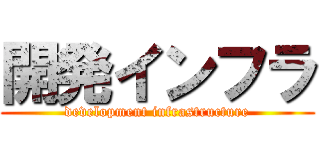 開発インフラ (development infrastructure)