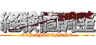 経験値調整 (EXP AJUSTMENT)