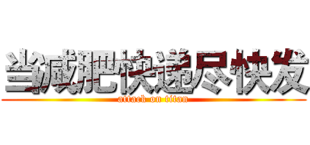 当减肥快递尽快发 (attack on titan)
