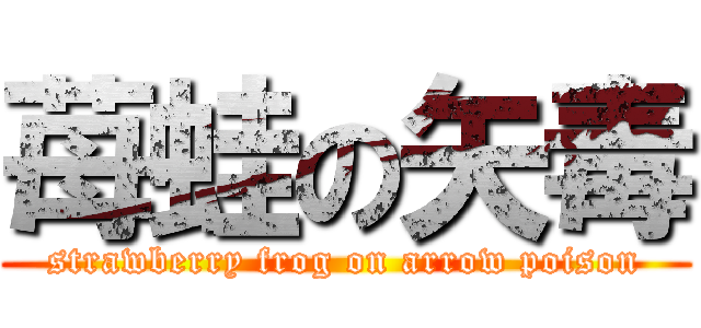 苺蛙の矢毒 (strawberry frog on arrow poison)