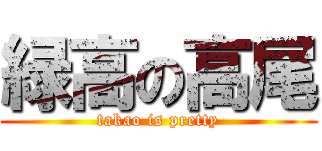 緑高の高尾 (takao is pretty)