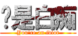 你是白痴 (You\'re an idiot)