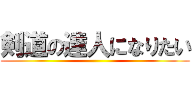 剣道の達人になりたい ()