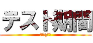 テスト期間 (（＾q＾）)