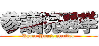 参議院選挙 (Upper House election)