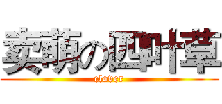 卖萌の四叶草 (clover)