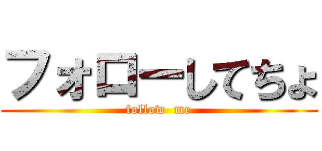 フォローしてちょ (follow  me)