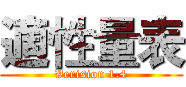 適性量表 (Verision 1.4)