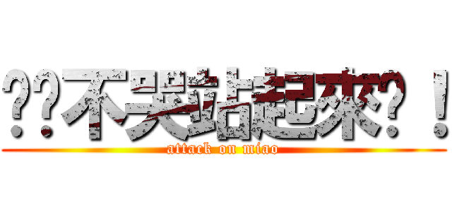 喵喵不哭站起來擼！ (attack on miao)