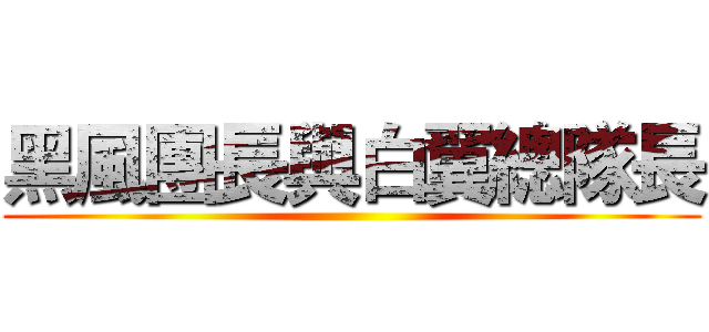 黑風團長與白翼總隊長 ()