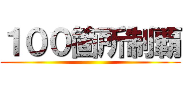 １００箇所制覇 ()