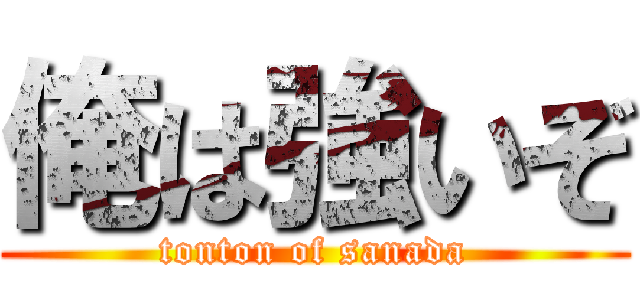 俺は強いぞ (tonton of sanada)