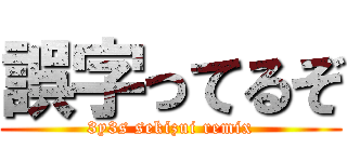 誤字ってるぞ (3y3s sekizui remix)