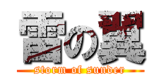 雷の翼 (storm of sunder)