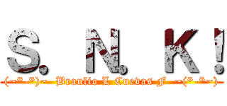 Ｓ．Ｎ．Ｋ！ ((~*-*)~  Braulio L Cuevas F  ~(*-*~))