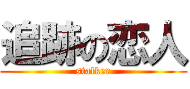 追跡の恋人 (stalker)