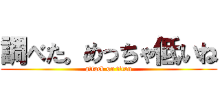 調べた。めっちゃ低いね (attack on titan)