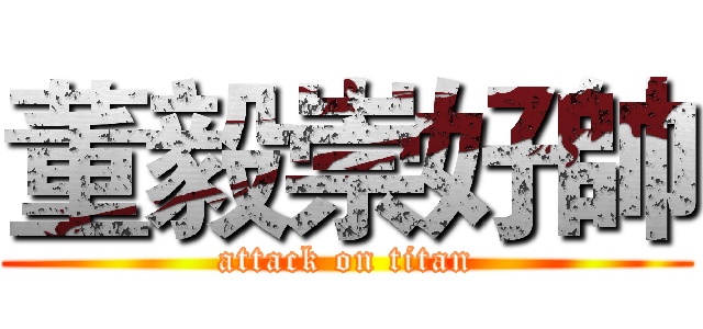 董毅崇好帥 (attack on titan)