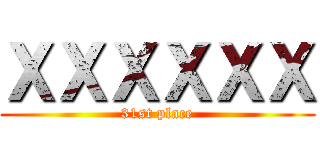 ＸＸＸＸＸＸ (31st place)