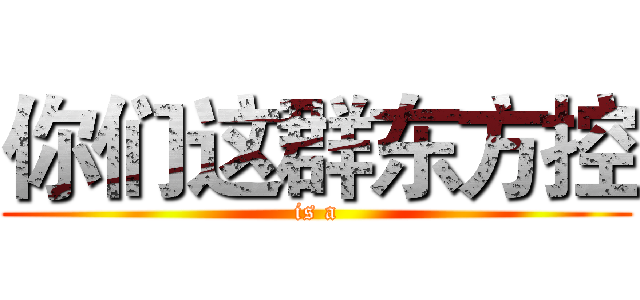 你们这群东方控 (is a)