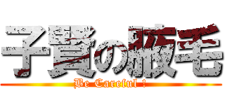 子賢の腋毛 (Be Careful !)