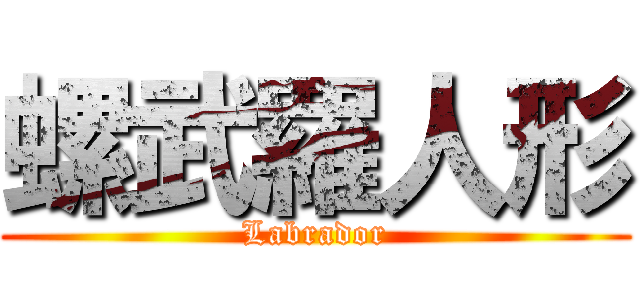 螺武羅人形 (Labrador)