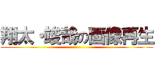 翔太・竣哉の画像再生 ()