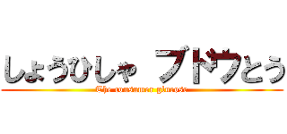 しょうひしゃ ブドウとう (The consumer glucose)