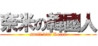 奈米の韓國人 (small bird Korea)
