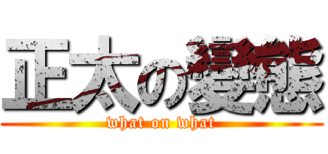 正太の變態 (what on what)