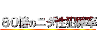 ８０倍のニダ性犯罪率 ()