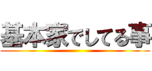 基本家でしてる事 ()