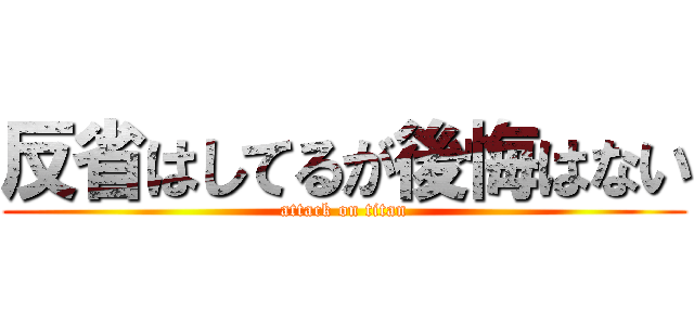 反省はしてるが後悔はない (attack on titan)