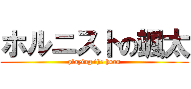 ホルニストの颯太 (playing the horn)