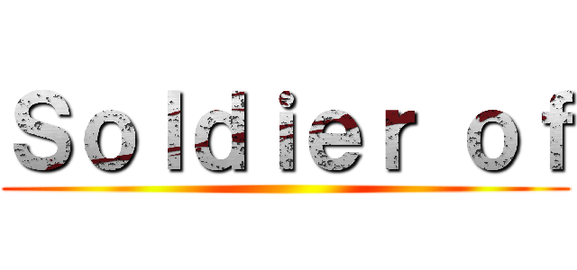 Ｓｏｌｄｉｅｒ ｏｆ ()