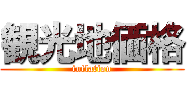 観光地価格 (inflation)