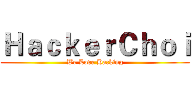 ＨａｃｋｅｒＣｈｏｉ (We Love Hacking)