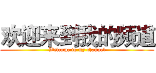 欢迎来到我的频道 (Welcome to my channel)