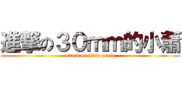 進撃の３０ｍｍ的小蕭 (attack on little penis)