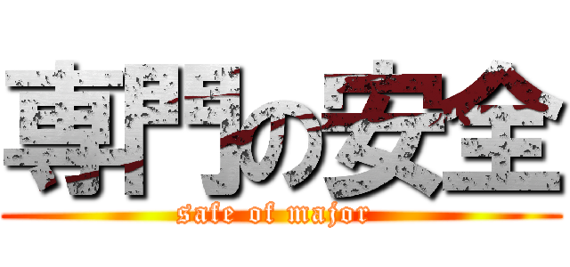 専門の安全 ( safe of major  )