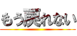もう戻れない ()