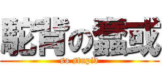 駝背の蠢或 (so stupid)