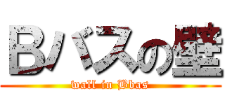 Ｂバスの壁 (wall in Bbas)