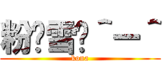 粉〜雪〜＾ー＾ (kona)