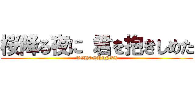 桜降る夜に 君を抱きしめた (TOHOSHINKI)