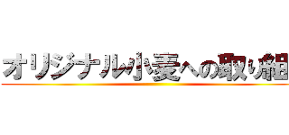 オリジナル小麦への取り組み ()